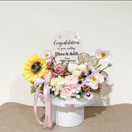Bloom Box Akrilik Ucapan Wedding Malinau